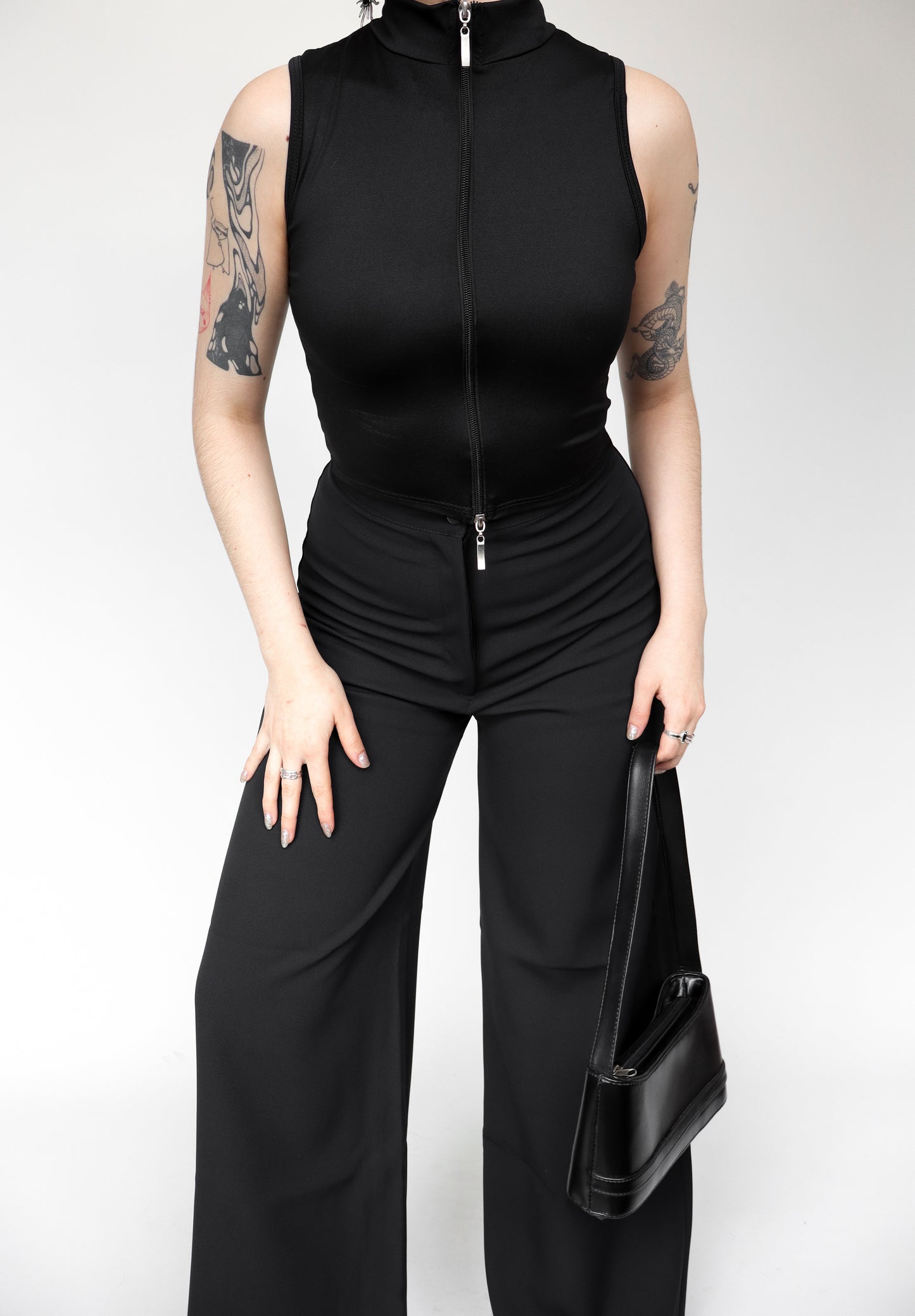 Blusa crop Butterfly negra