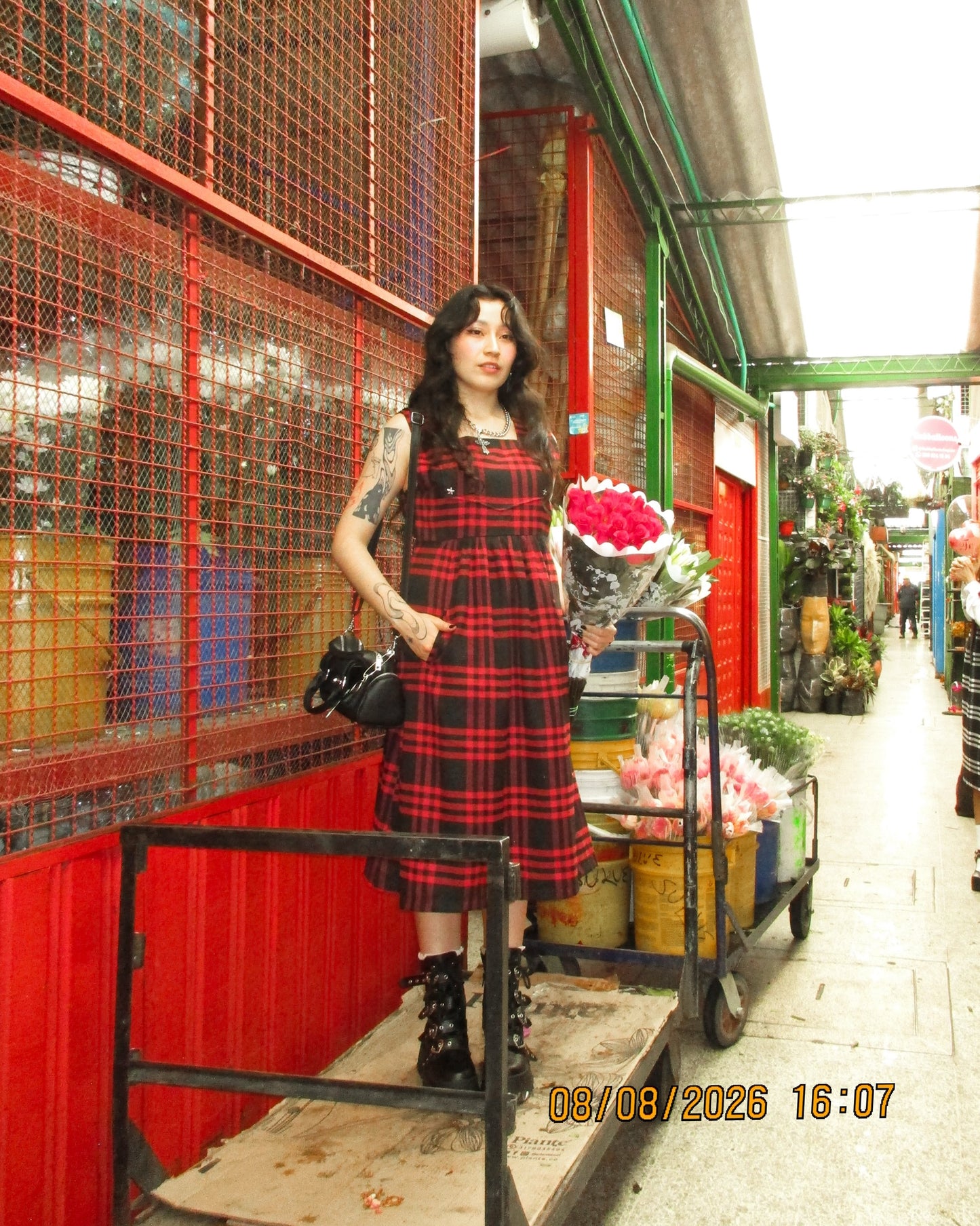 Vestido Tessa de cuadros R&N