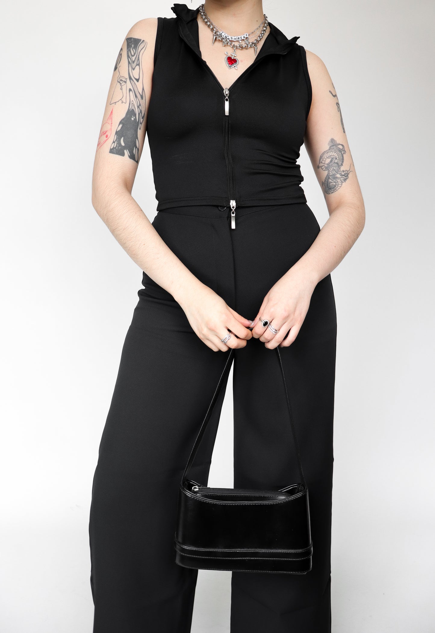 Blusa crop Butterfly negra