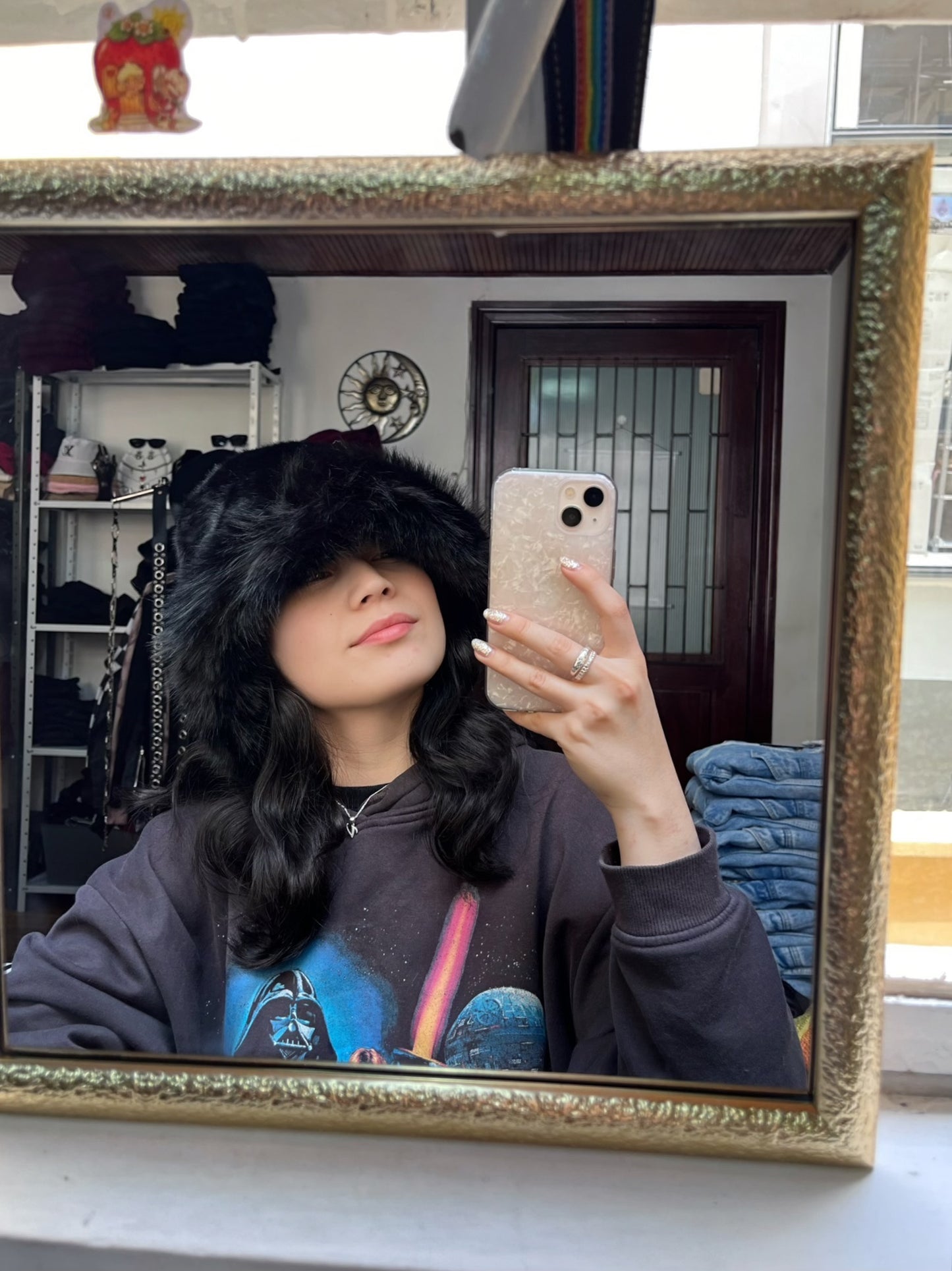 Pesquero de peluche (russian hat) negro
