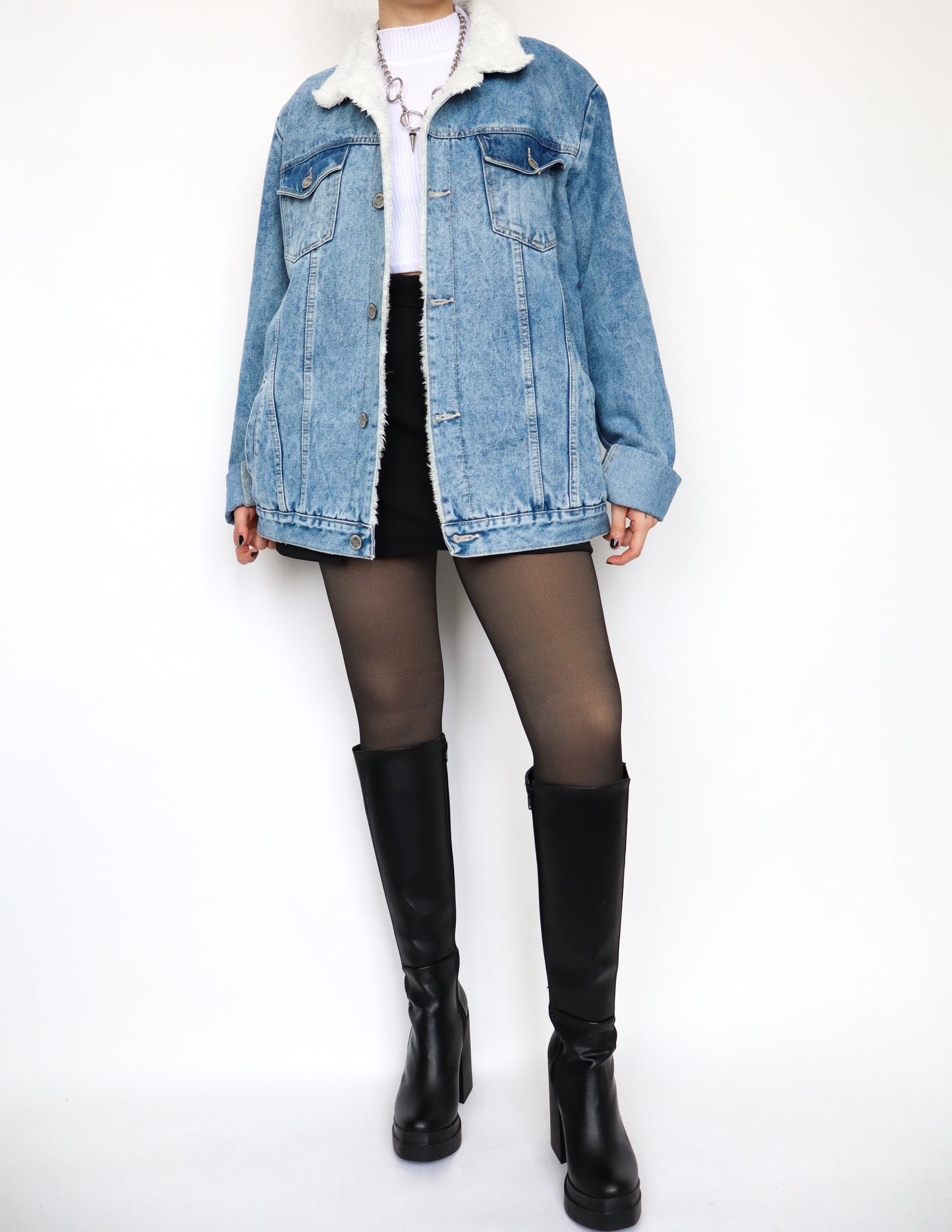 Chaqueta de jean ovejera -azul Medium-