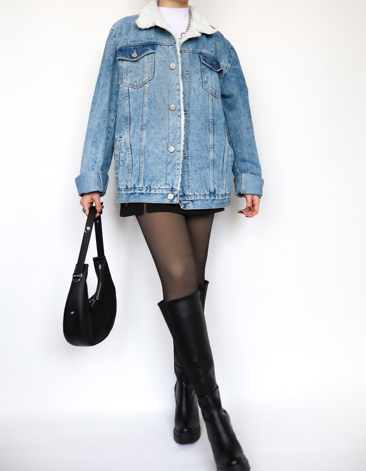 Chaqueta de jean ovejera -azul Medium-