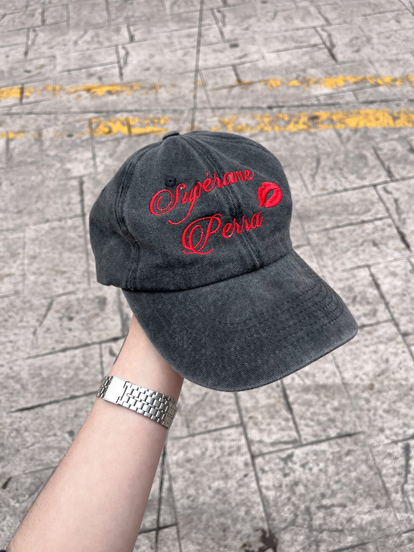 Gorra Supérame P*rra 💋 acid wash