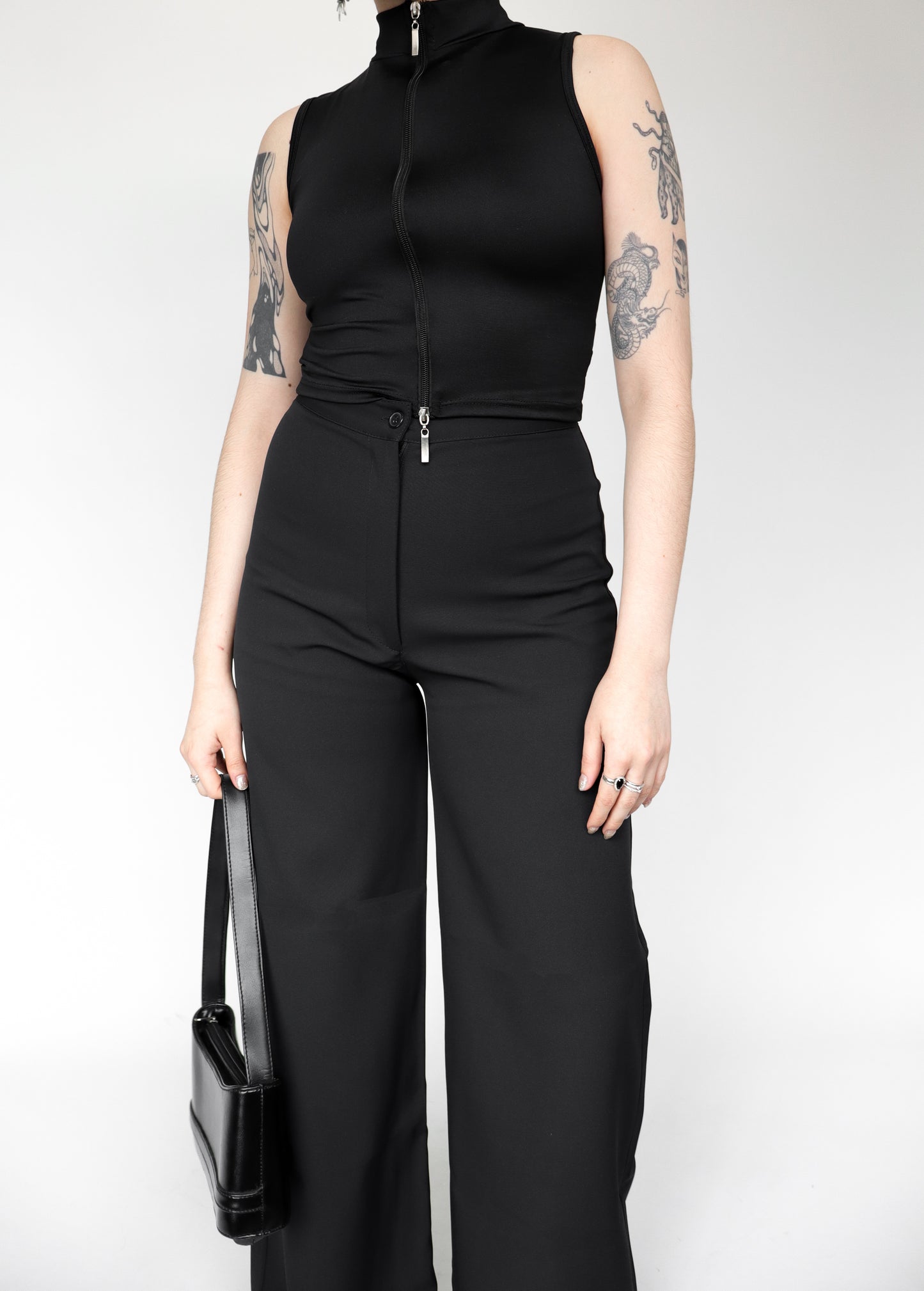 Blusa crop Butterfly negra