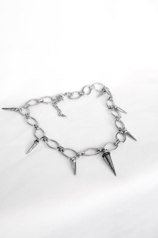 Collar Spike plateado