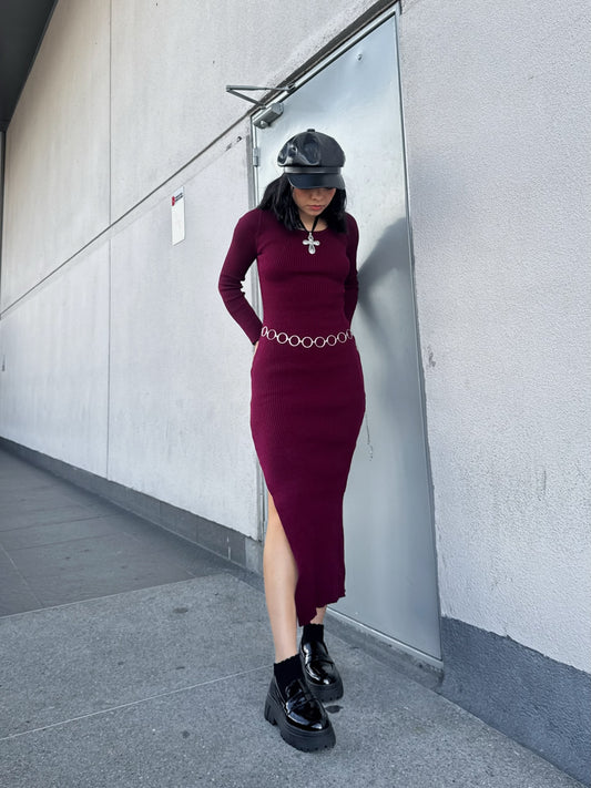 Vestido Socialité largo vino