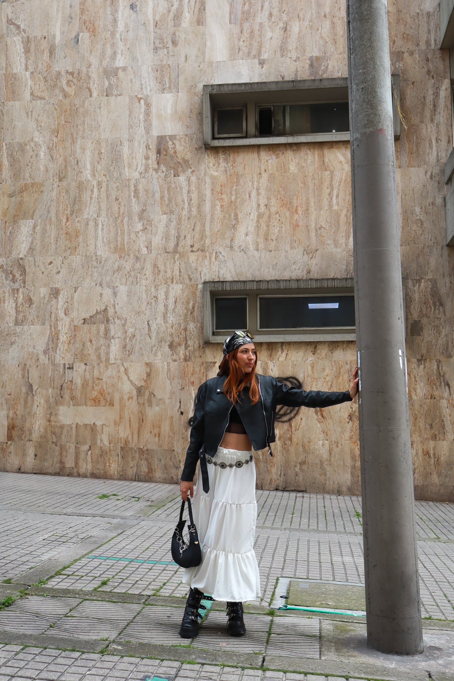 Falda larga Witchy blanca