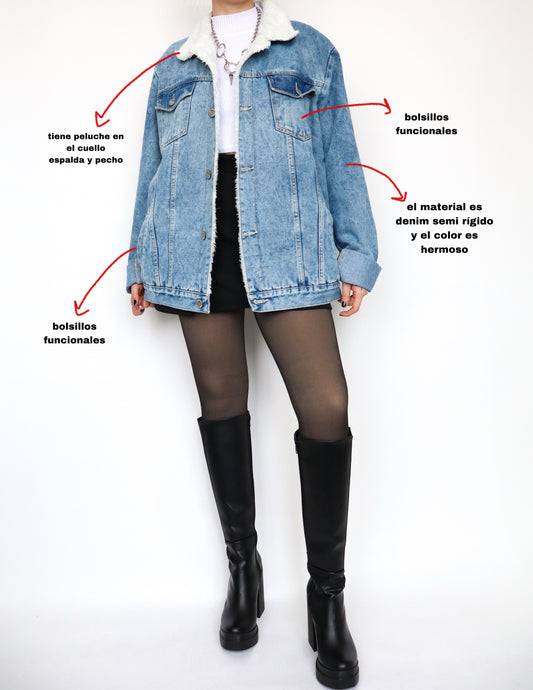 Chaqueta de jean ovejera -azul Medium-