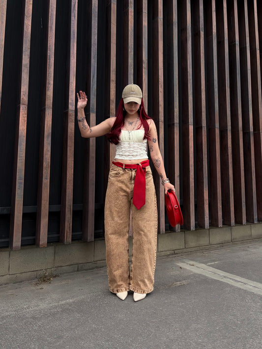 Jeans Baggy Barrel cobre acid wash