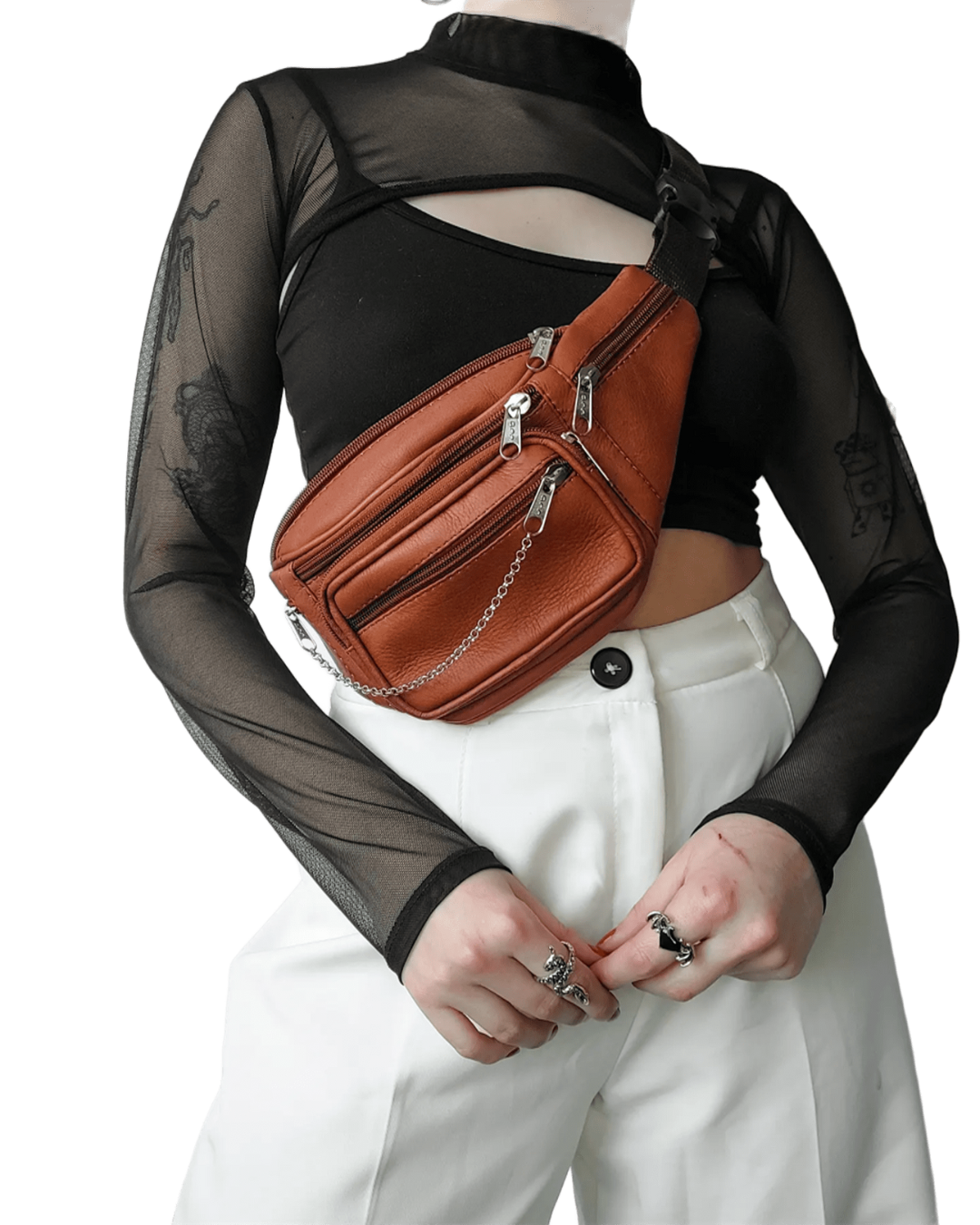 Canguro mediano café caramelo