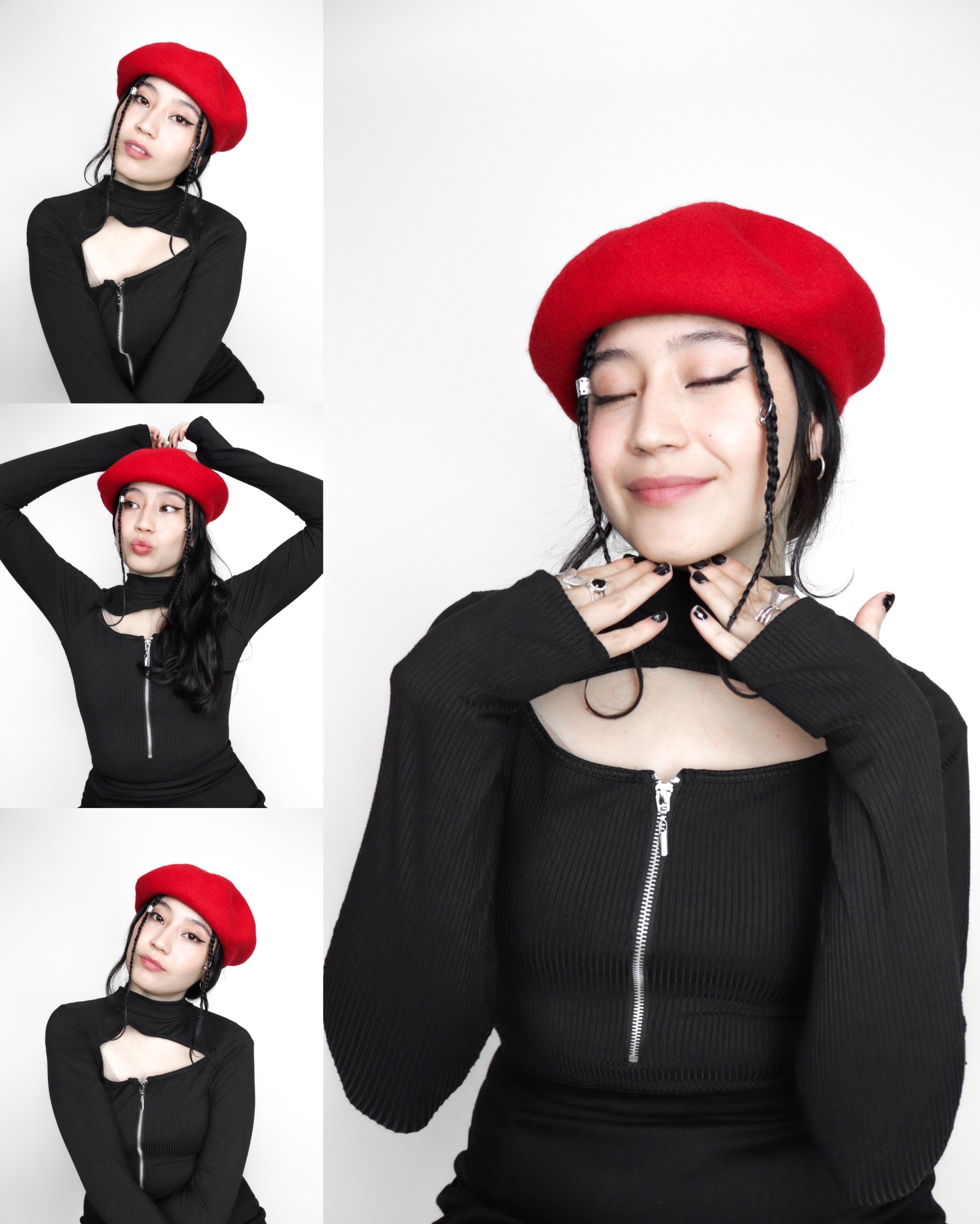 Boina francesa roja cherry