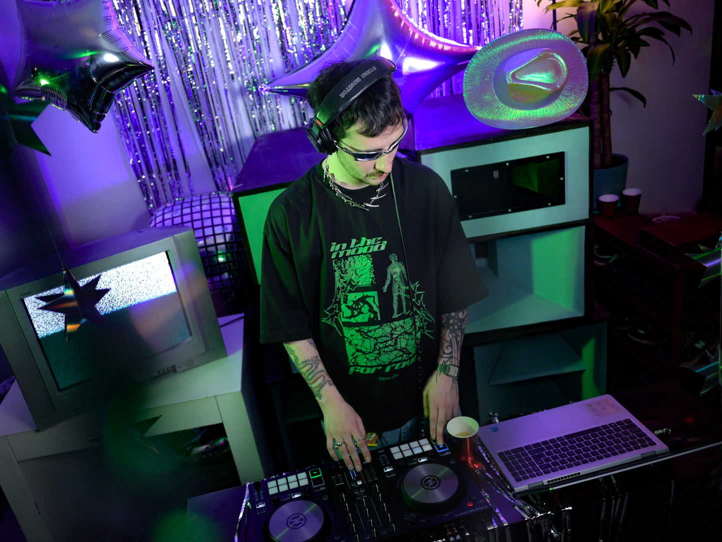 Camiseta ‘In the mood for rave' boxy