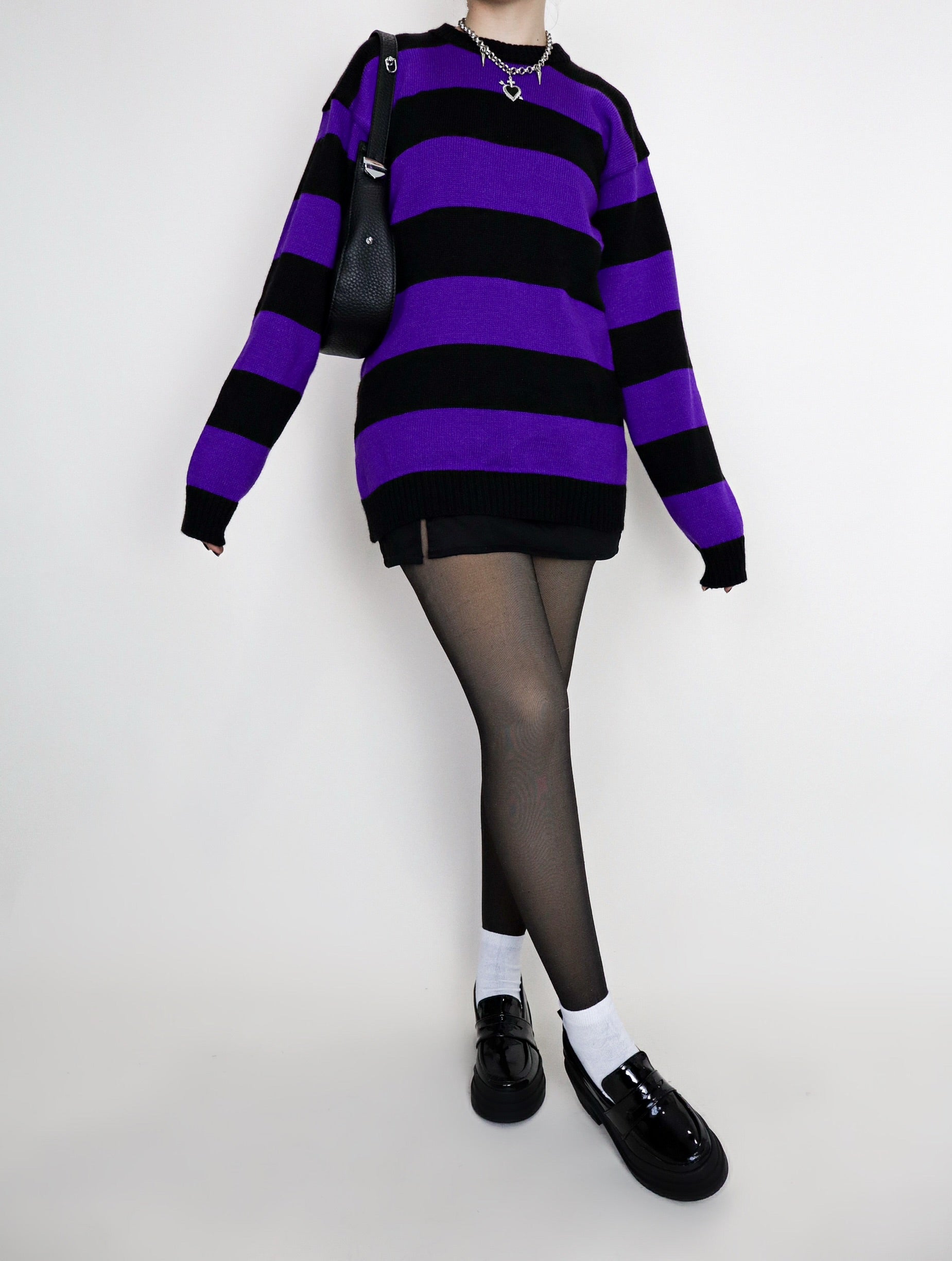 Saco Freddy Largo negro&morado