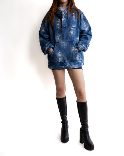 Hoodie HARD denim azul ⭑ EDICIÓN LIMITADA ⭑