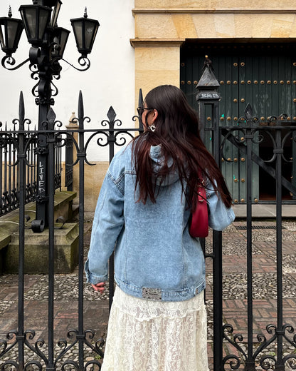 Hoodie denim baby blue (azul claro)