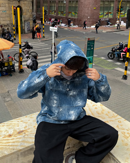 Hoodie HARD denim azul ⭑ EDICIÓN LIMITADA ⭑