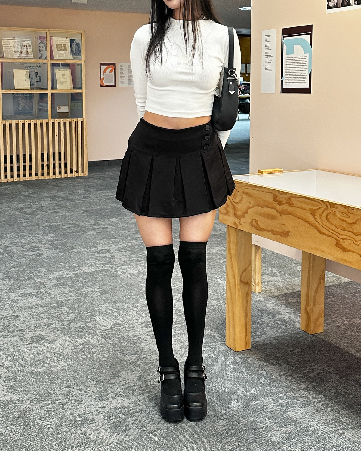 Falda pliegues Liv negra