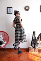 Vestido Tessa de cuadros N&B