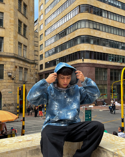 Hoodie HARD denim azul ⭑ EDICIÓN LIMITADA ⭑