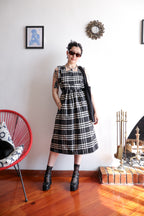 Vestido Tessa de cuadros N&B