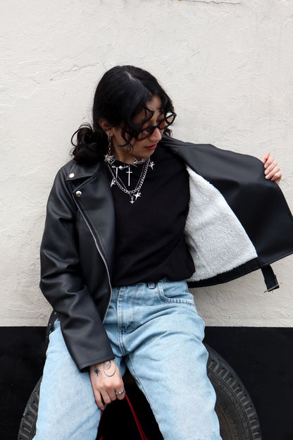 Chaqueta Arabella crop negra