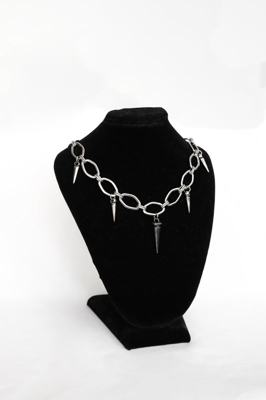 Collar Spike plateado