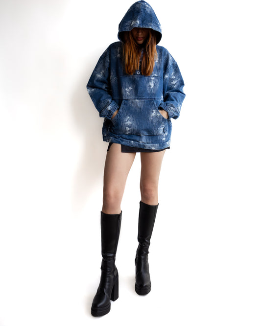 Hoodie HARD denim azul ⭑ EDICIÓN LIMITADA ⭑
