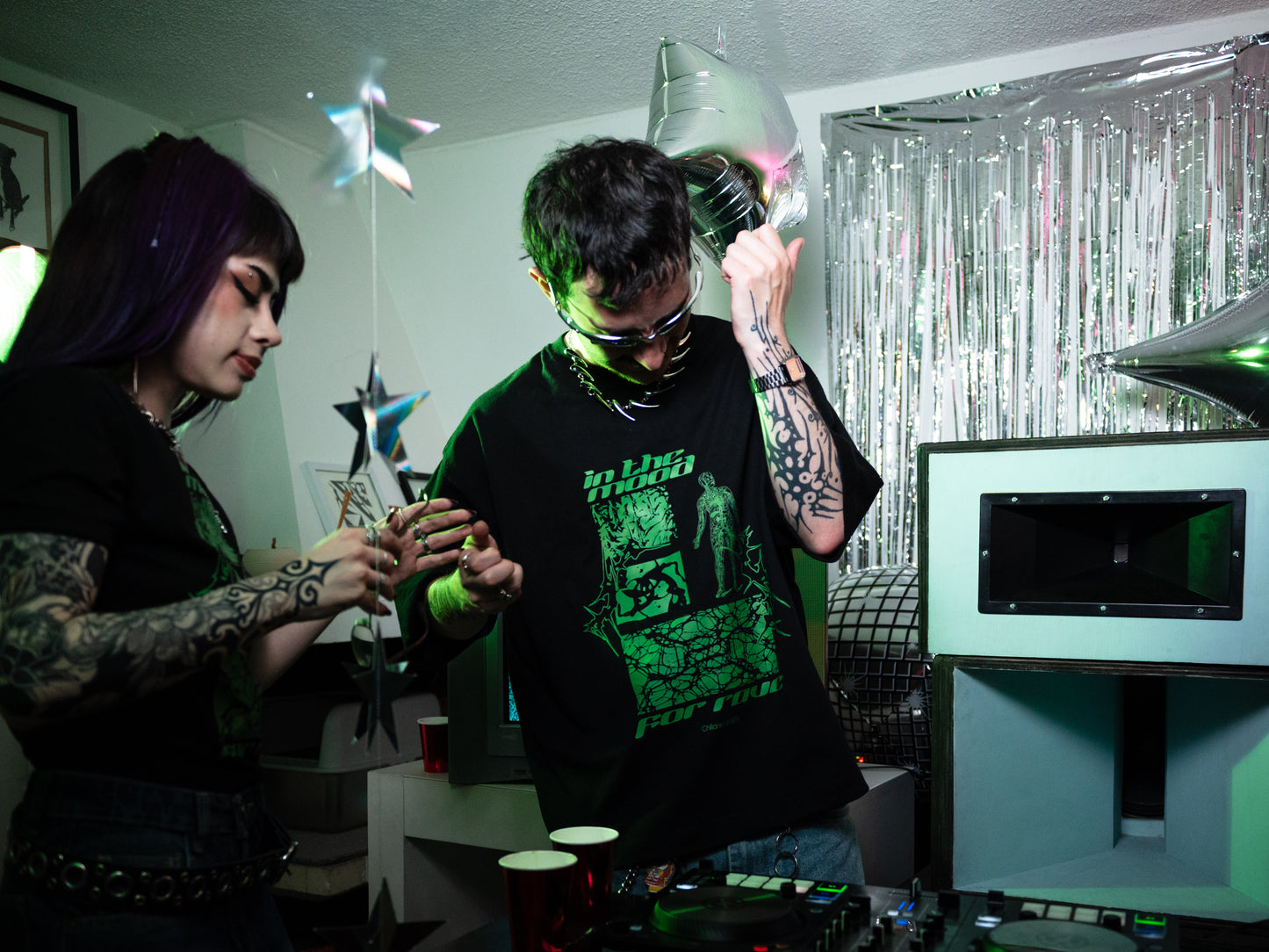 Camiseta ‘In the mood for rave' boxy