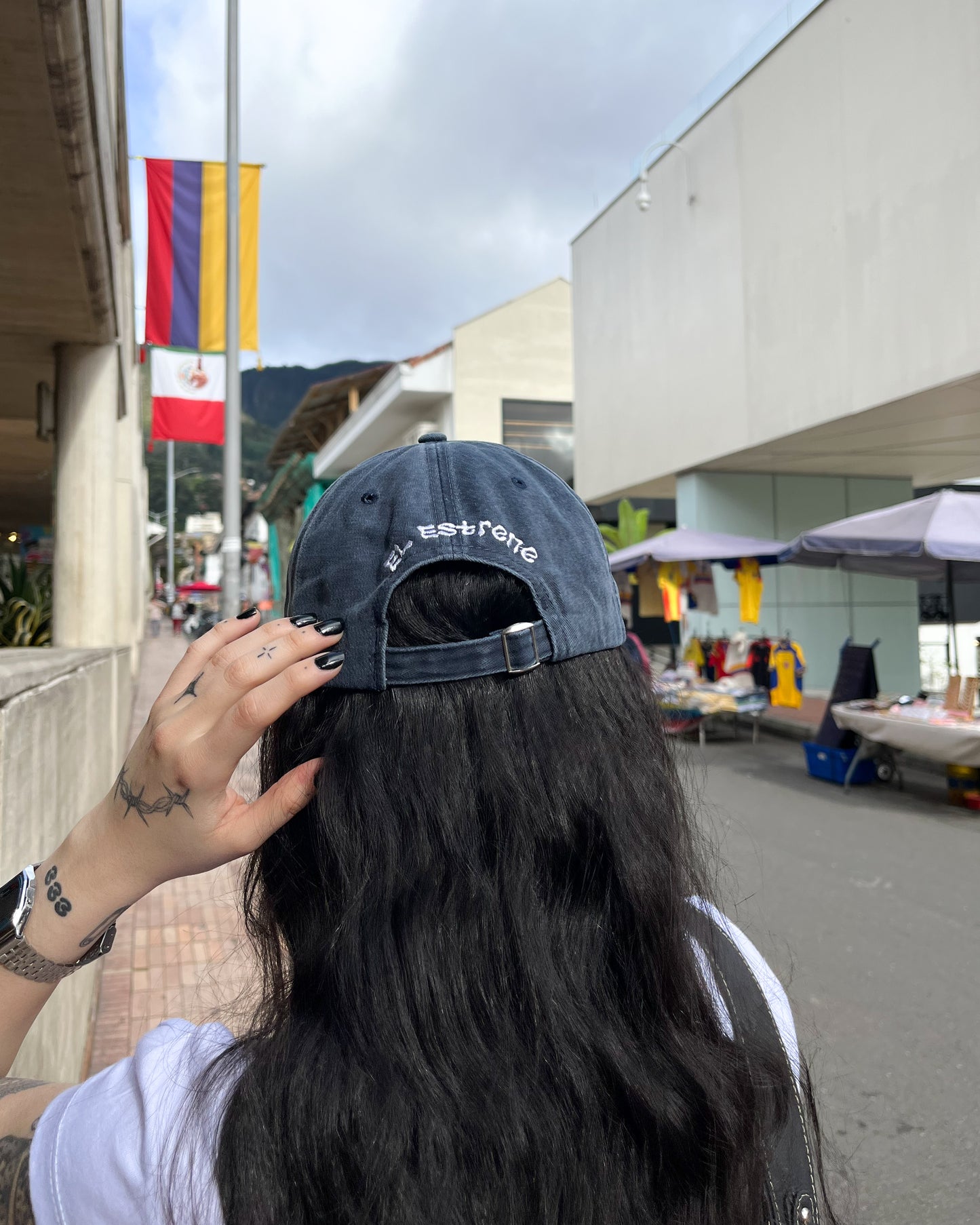 Gorra en las nubes ☁️ azul acid wash