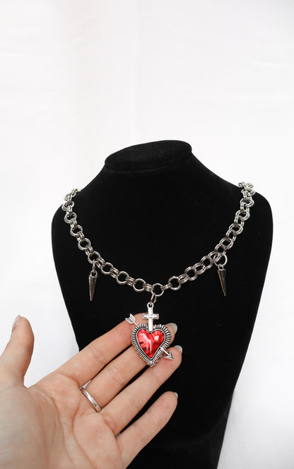 Collar de corazón Cupido