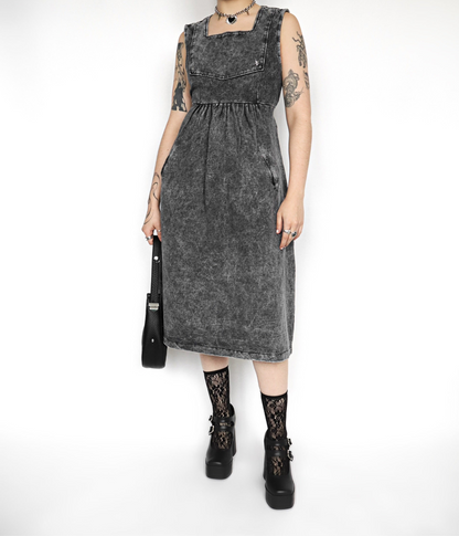 Vestido Tessa gris acid wash