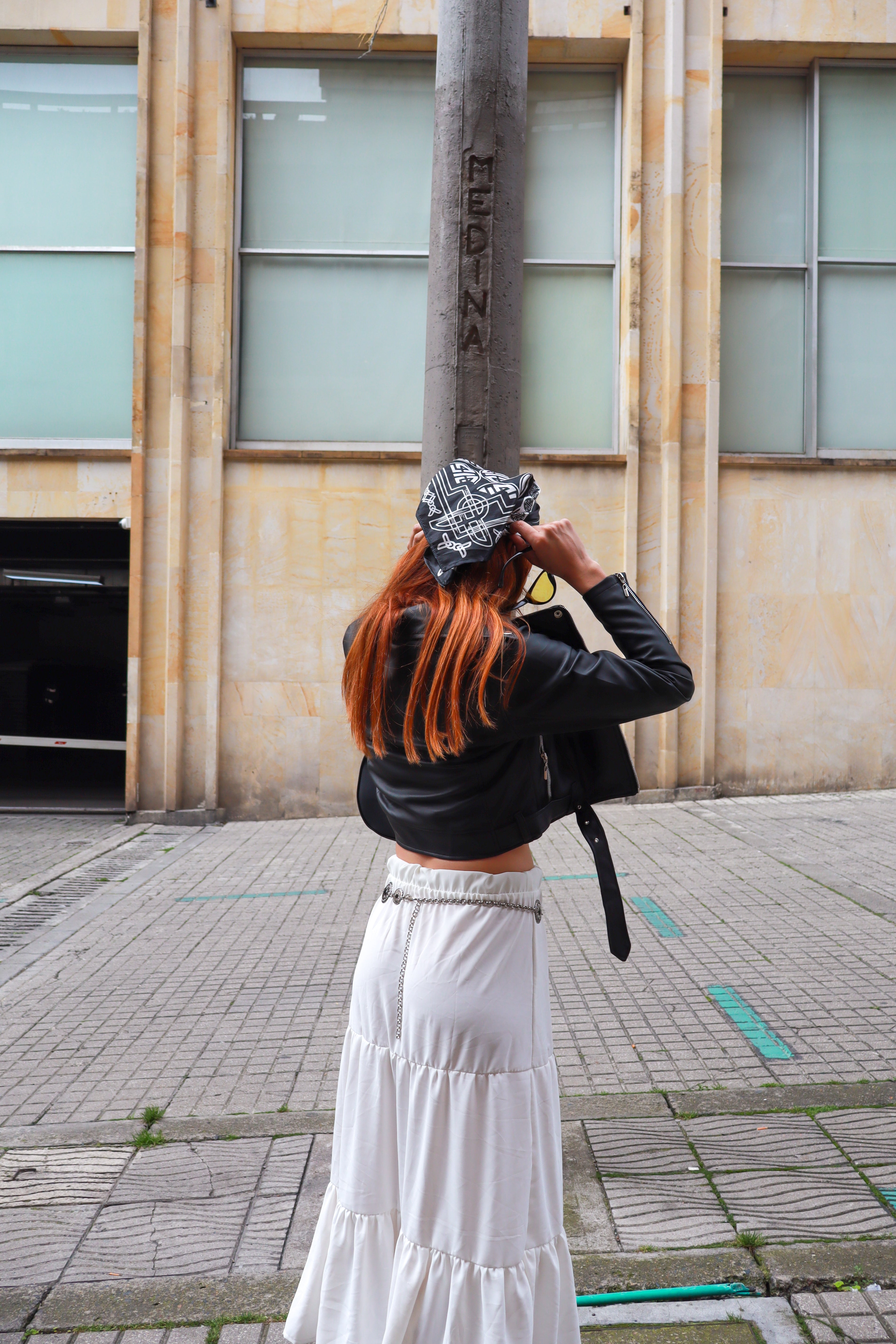 Falda larga Witchy blanca