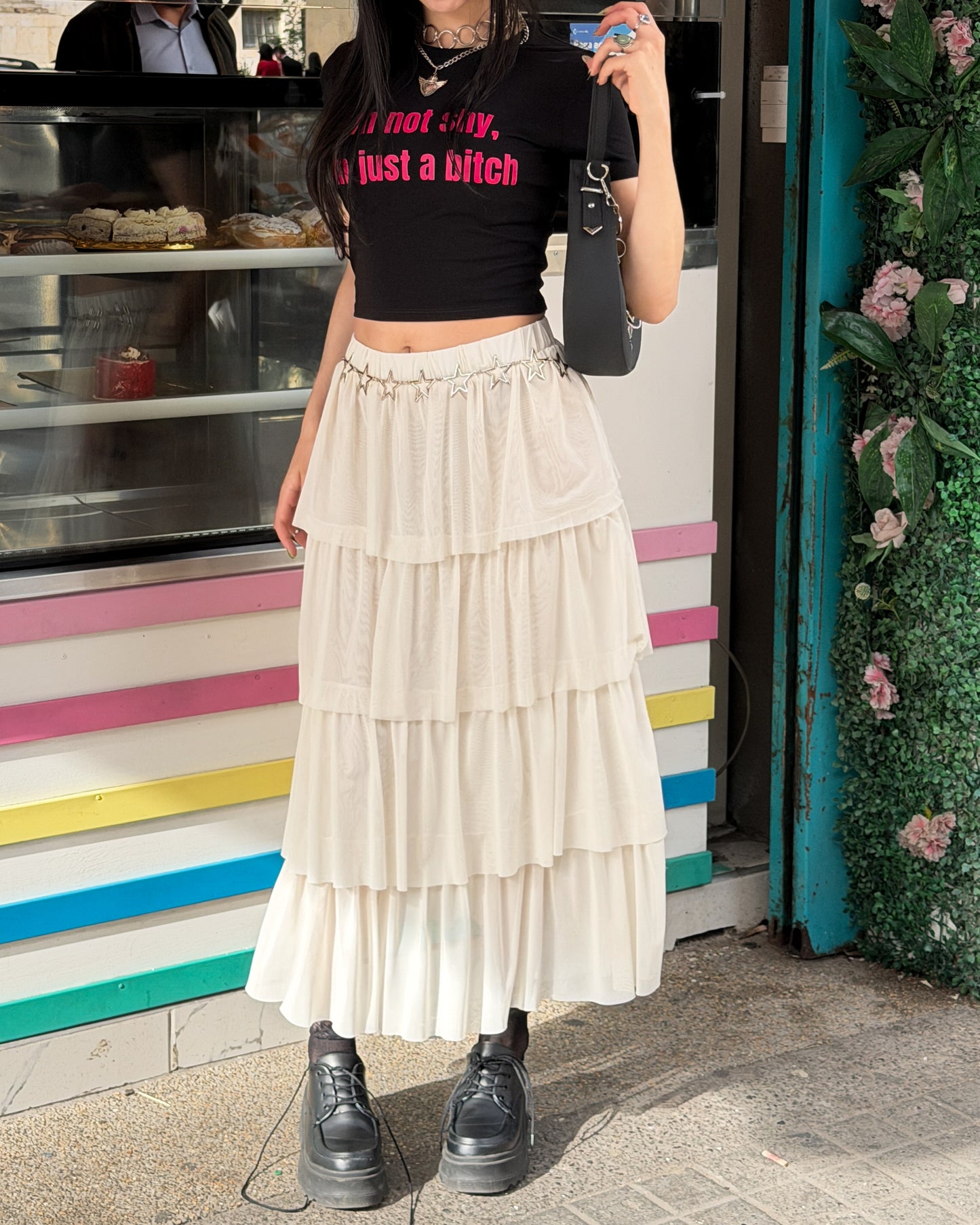 Falda larga Carrie cream