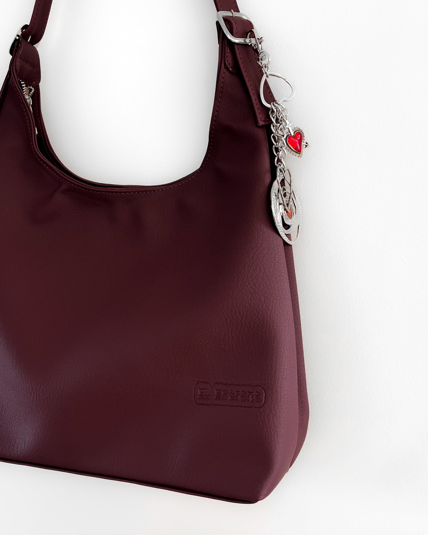 Tote bag de cuero vino