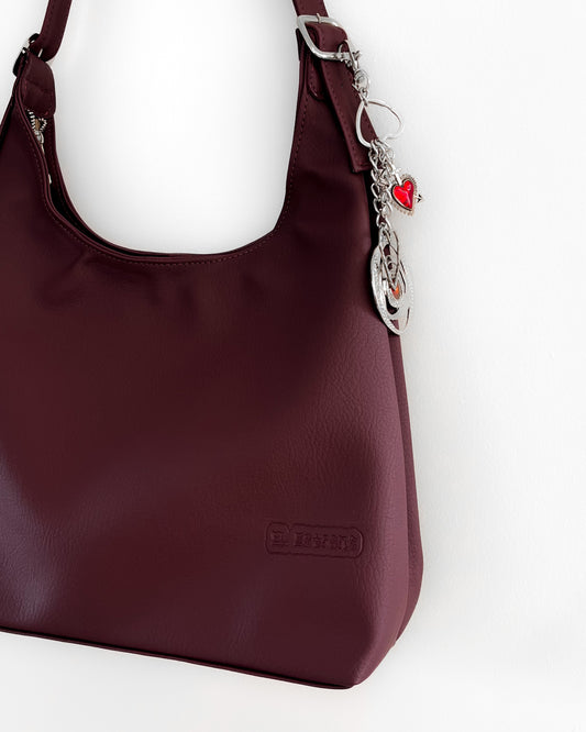 Tote bag de cuero vino