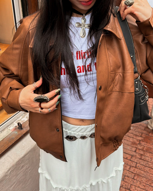 Chaqueta 'chike del centro'<𝟑 café