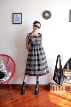 Vestido Tessa de cuadros N&B