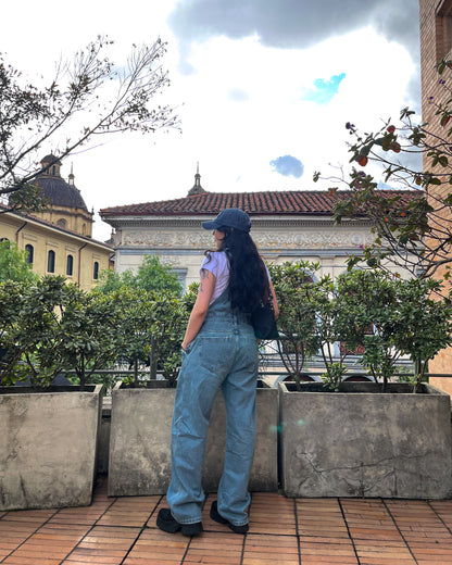 Overol de Jean Baggy Barrel azul medium