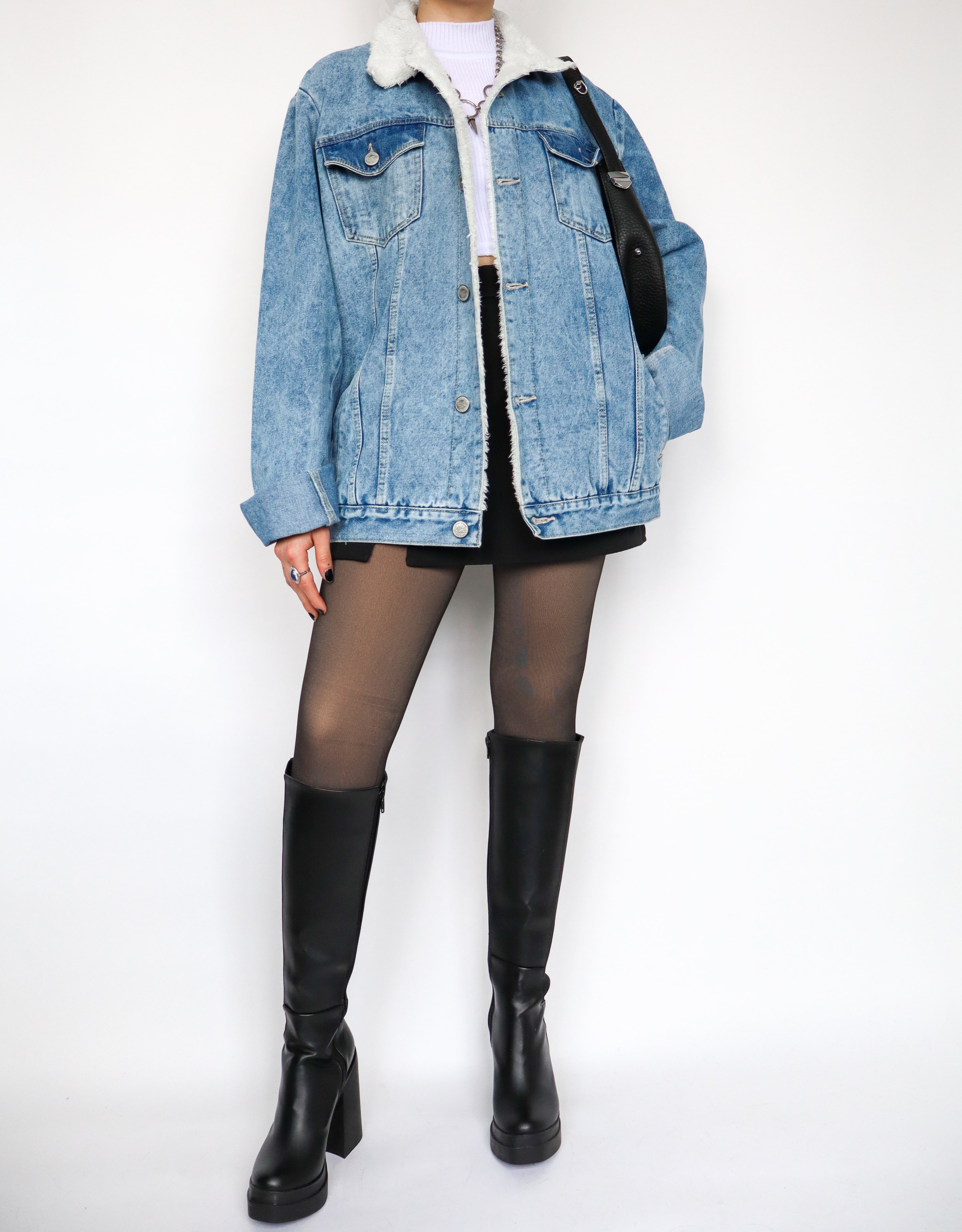 Chaqueta de jean ovejera -azul Medium-