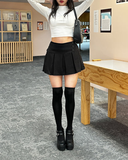 Falda pliegues Liv negra