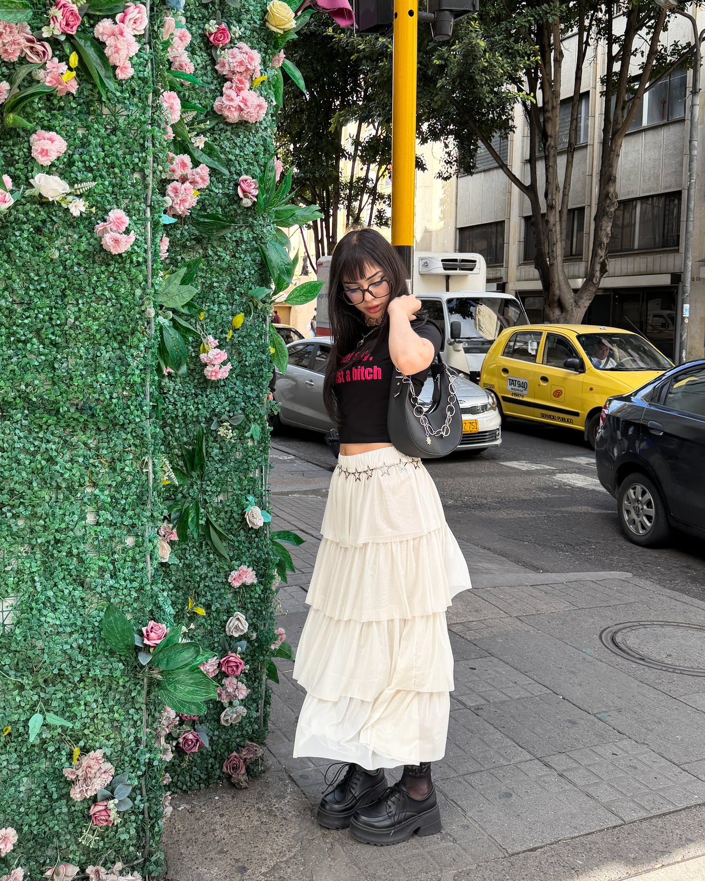Falda larga Carrie cream