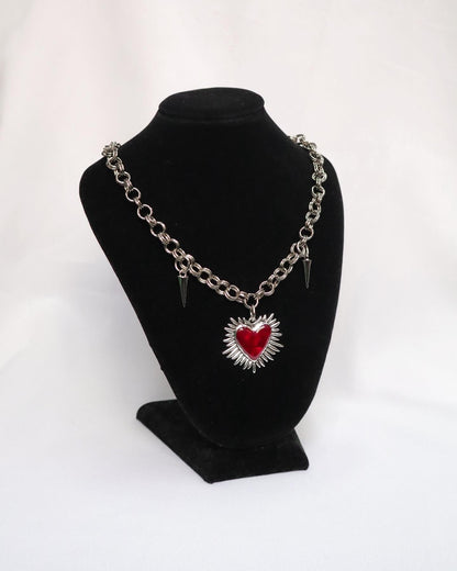 Collar corazón de fuego