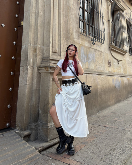 Falda Witchy ✨ blanca