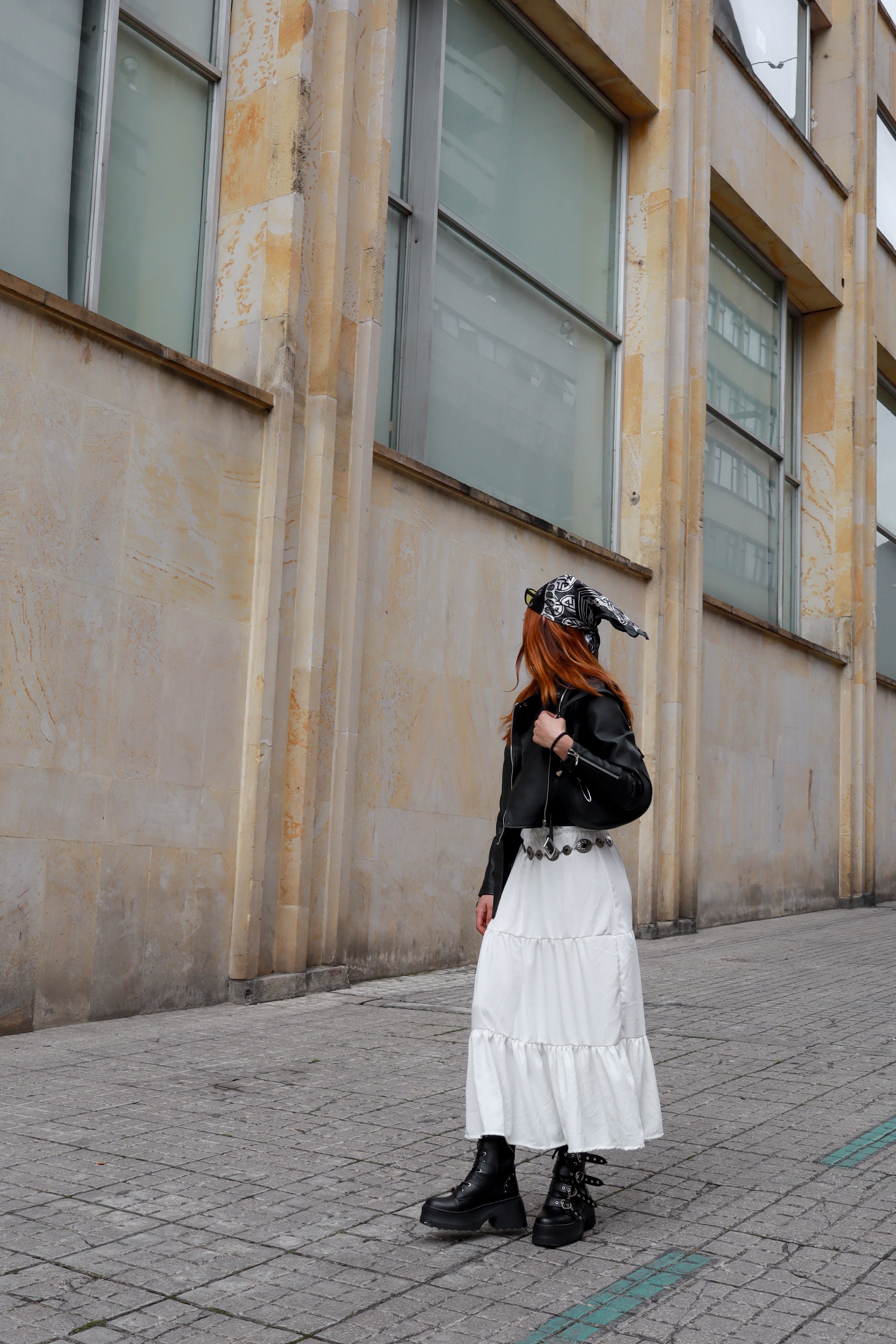 Falda larga Witchy blanca