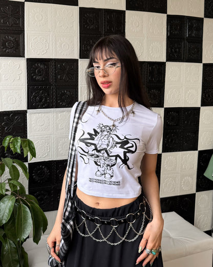 Baby tee 'neo perreo' 🖤
