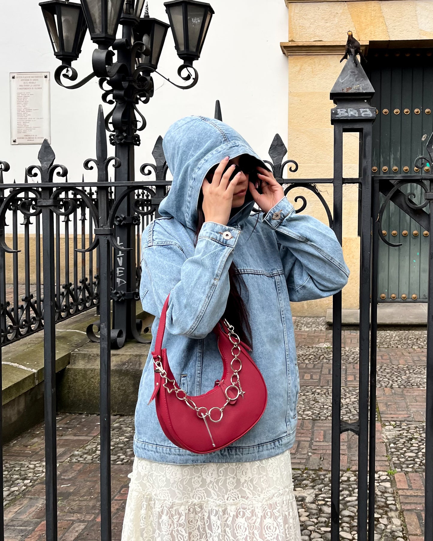 Hoodie denim baby blue (azul claro)