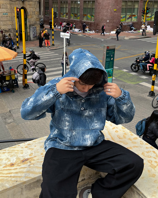Hoodie HARD denim azul ⭑ EDICIÓN LIMITADA ⭑