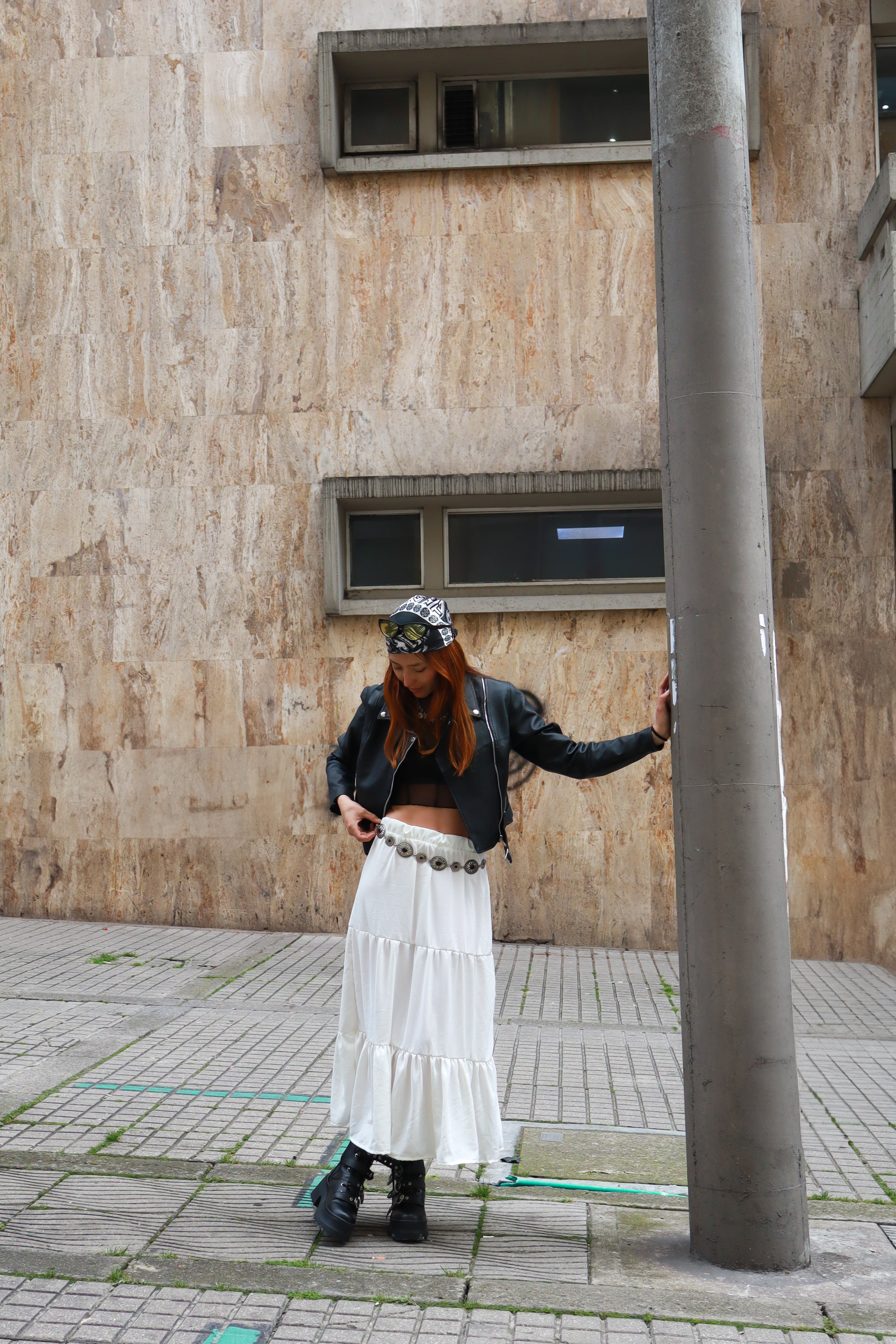 Falda larga Witchy blanca