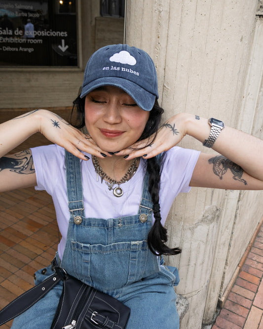 Gorra en las nubes ☁️ azul acid wash