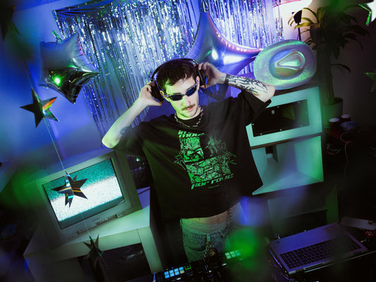 Camiseta ‘In the mood for rave' boxy